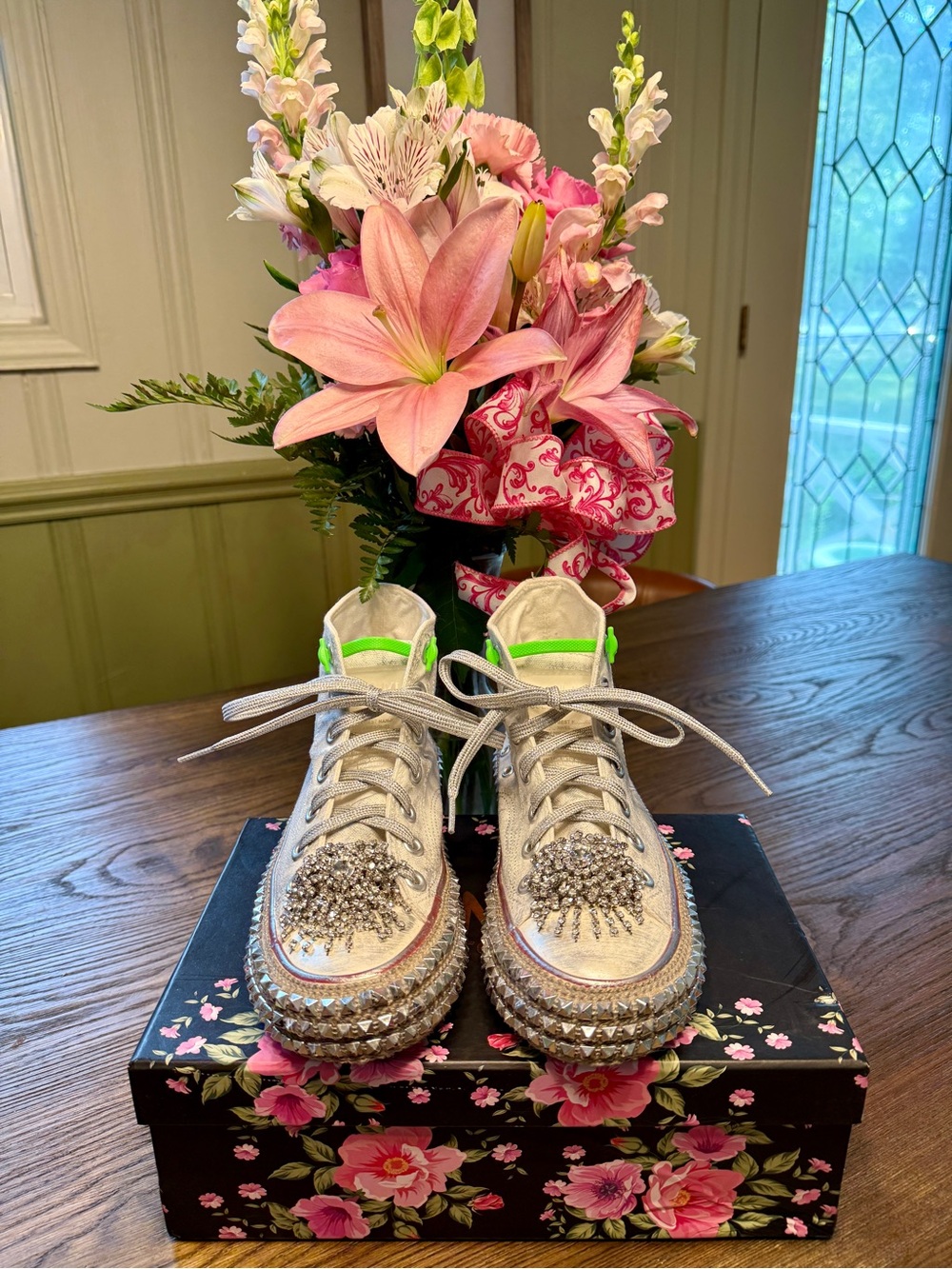 Nan-Ku Couture Cruise: Studded Hi Top Sneakers
